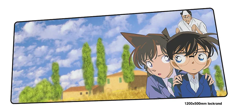 Detective Conan коврик для мыши 1200x500 мм коврики для мыши Domineering игровой коврик для мыши геймер профессиональная мышь колодки Клавиатура ПК pad