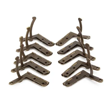

10PCS Antique Bronze Spring Hinges Screws 33x30mm Jewelry Box