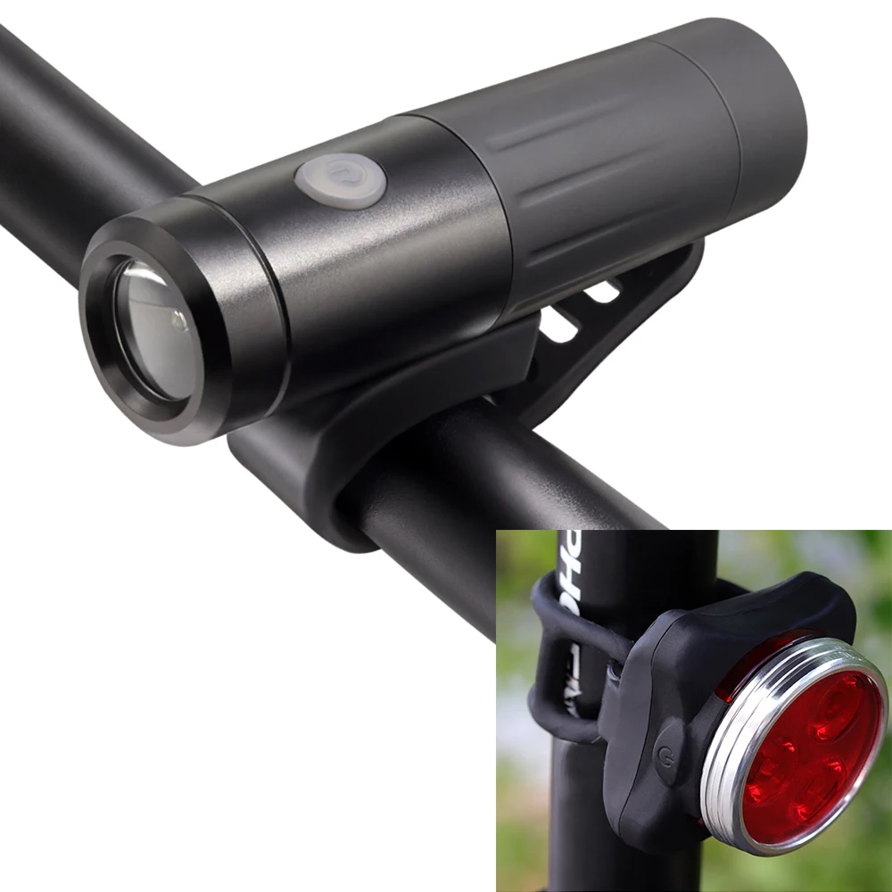 

Onature 600 lumens LED bicycle light Bike lights 4 modes Wide output USB rechargeable waterproof Bike Accessories Cycling Lamp
