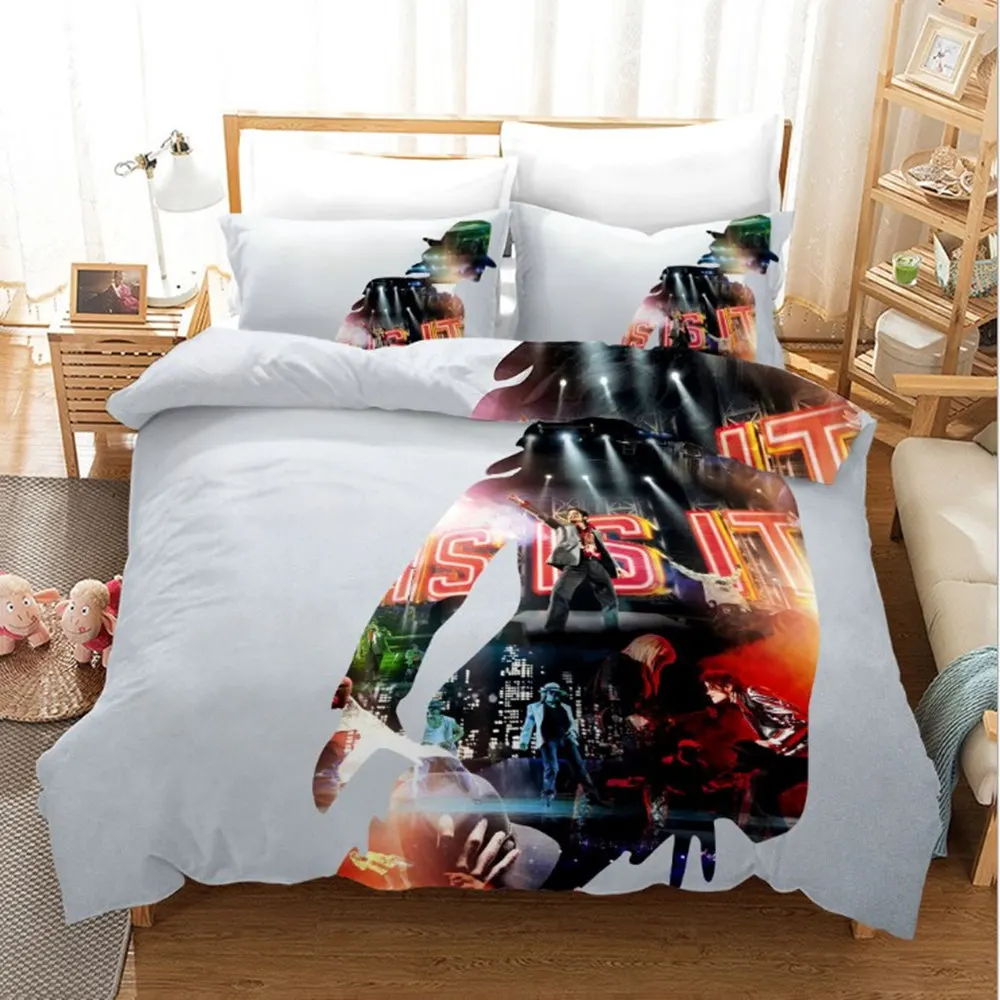 Майкл Джексон Косплей постельных принадлежностей космическая Прогулка танцы пододеяльник набор король королева стеганое одеяло