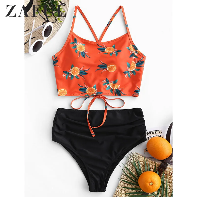 zaful tie front bikini