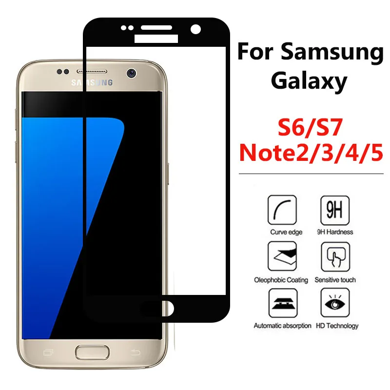 

Protective Glass on The For Samsung Galaxy Note 5 4 3 2 Screen Protector Tremp Not S6 S7 Tempered Glas Samsun S 6 7 7S Cam Sheet