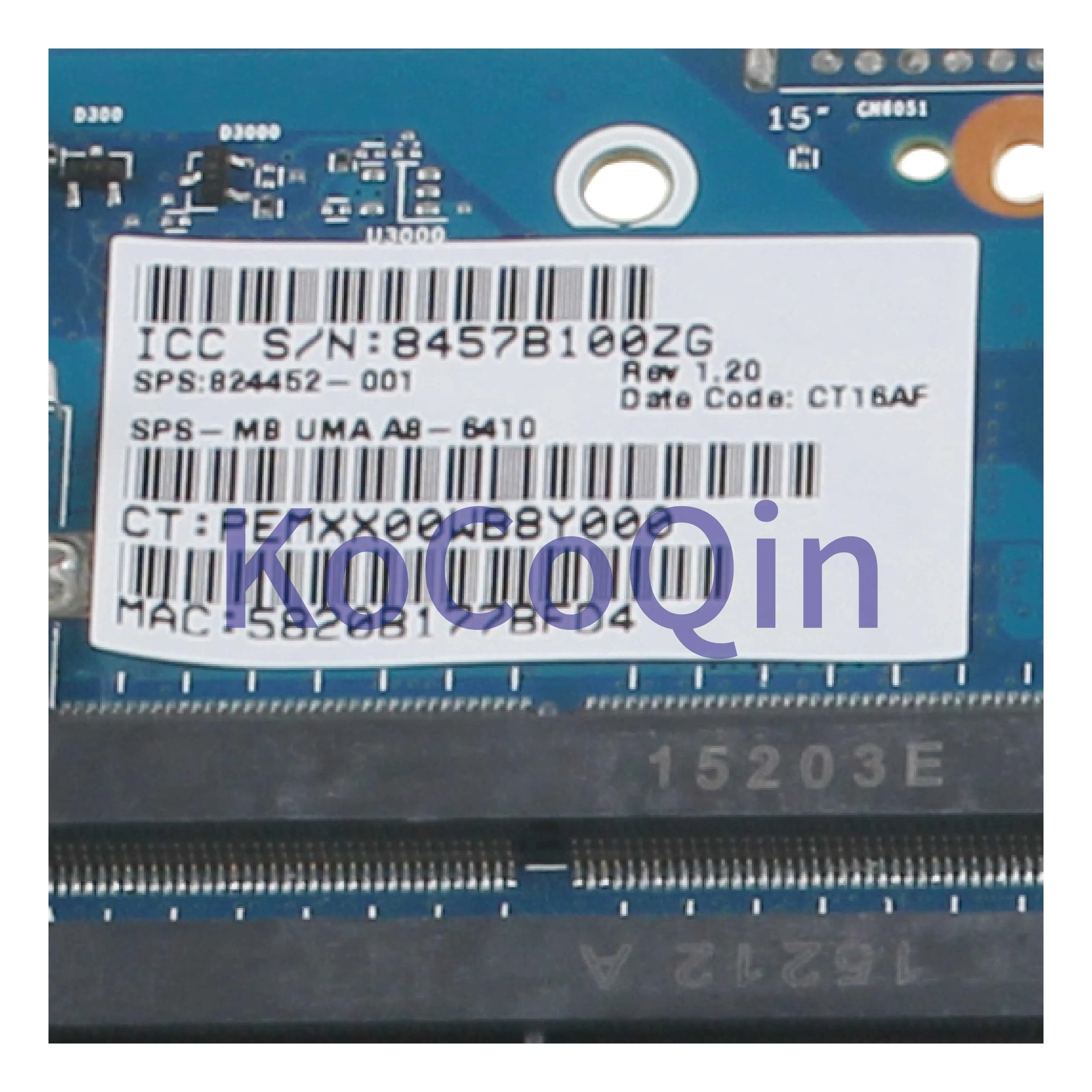 Promotion  KoCoQin Laptop motherboard For HP Pavilion 355 G2 A6-6410 AM6410 350 G2 Mainboard 6050A2612501 8244