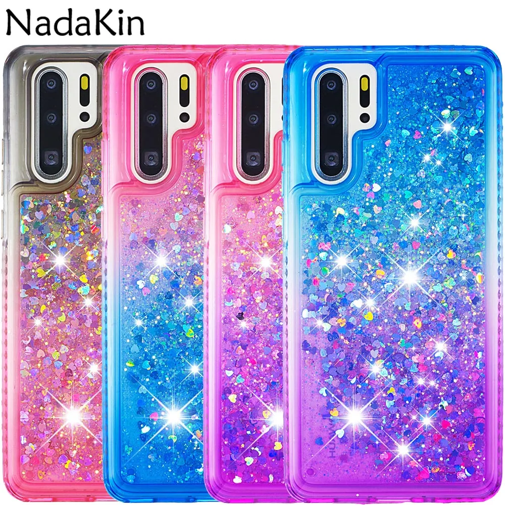 

For Huawei P30 Lite Pro Honor 10 Lite 8A Y6 Y7 P Smart Plus 2019 Luxury Diamond Gradient Quicksand Case Cover Shell