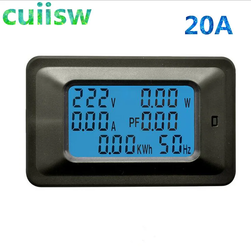 

AC220V 20A Digital Voltage Meter Energy Meter LCD 5KW Power Voltmeter Ammeter Current Amps watt meter tester detector indicator
