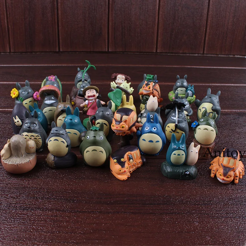 

My Neighbor Totoro Tonari No Totoro Cat Bus Mei Mini PVC Studio Ghibli Figure Collectible Model Toys for Kids Doll 10pcs/set