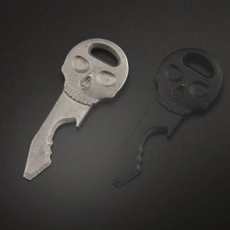EDC مفك الأدوات الدفترية متعددة الوظائف في الهواء الطلق فتاحة الزجاجات الجمجمة رئيس مفتاح كلمة المسمار فتاحة التخييم كيت متعددة أدوات