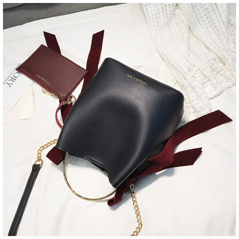 YASICAIDI Women Handbag Fashion Women Bucket Crossbody Female Bags Chain Mental Handle Ladies bag Casual Tote Bag For Women 2018