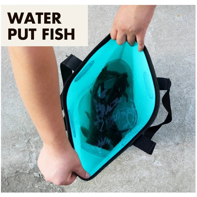 Günstige 4 größen Tragbare EVA Angeln Tasche Faltbare Angeln Eimer Live Fisch Box Camping Wasser Behälter Pan Becken Tackle Lagerung Tasche