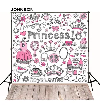 

Castle Princess Dress theme Backgrounds for sale Vinyl cloth High quality Computer printed children kids backdrop
