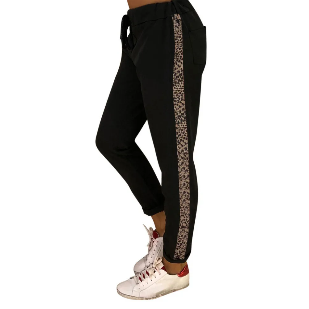 

Mid Waist Leopard Patchwork Harem Pants Casual Mid Waist Ankle Length Harem Pants Workout Trousers pantalon femme #20