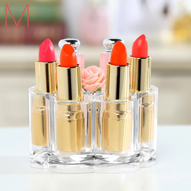 M Lipsticks Container 6 Grids Lipstick Holder Acrylic Cosmetics Cup