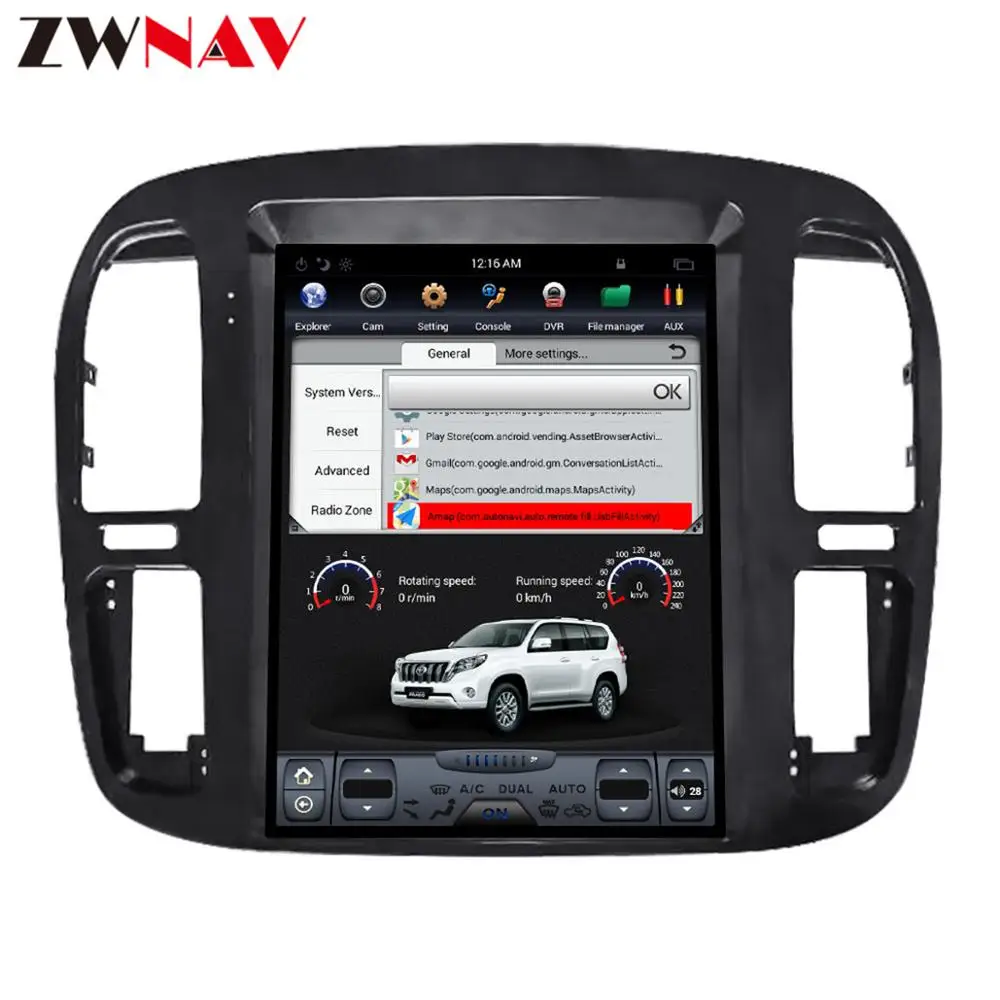 US $617.62 Tesla Style Android 71 Big Screen Car DVD For Toyota Land Cruiser Lc100 19982002 Audio Video Radio Stereo GPS Navigation 1 Din