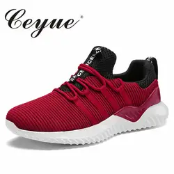 Ceyue брендовые кроссовки обувь Обувь с дышащей сеткой Легкие мужские кроссовки открытый на шнуровке большой Размеры прогулочные спортивные
