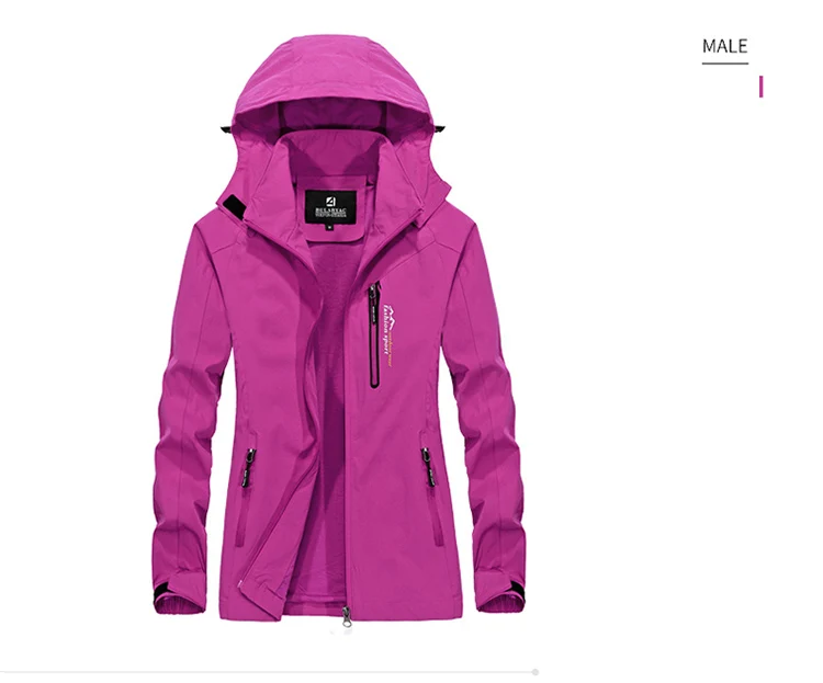 Aufdiazy Outdoor Hiking Jackets Men's Women's Spring Autumn Waterproof Coats Camping Trekking Climbing Tourism Softshell  IM049 (9)