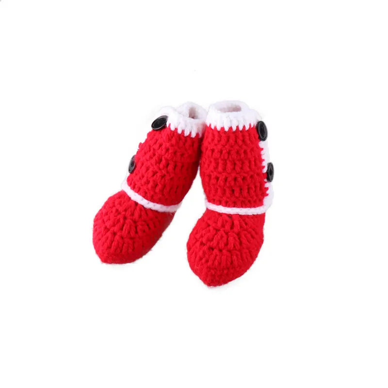 Newborn Baby Christmas Crochet Knit Photography Props Handmade Toddler Santa Clause Elf Hat Shorts Costume Baby Shower (8)