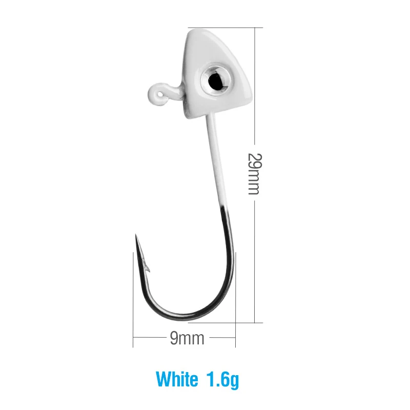 DONQL 5/10 шт. зажимы для рыболовных крючков 1,6g 29 мм колючая Одиночная с круглым открытым носком; крючок для Мягкая приманка приманки для рыбалки на карпа аксессуары - Цвет: White
