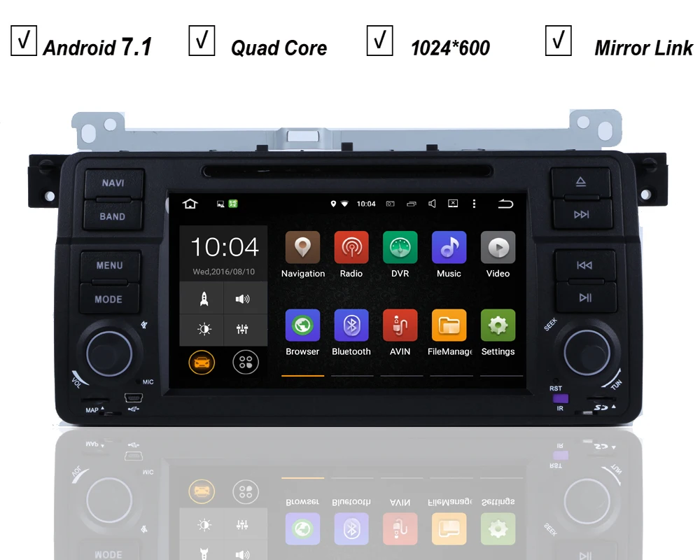 Автомобильный DVD gps плеер для BMW E46 M3 3 серии 318 325 330 Android 7 1 Радио BT 2 Гб Оперативная