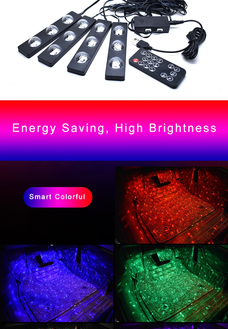 car led foot atmophere lights interior lamps (4)