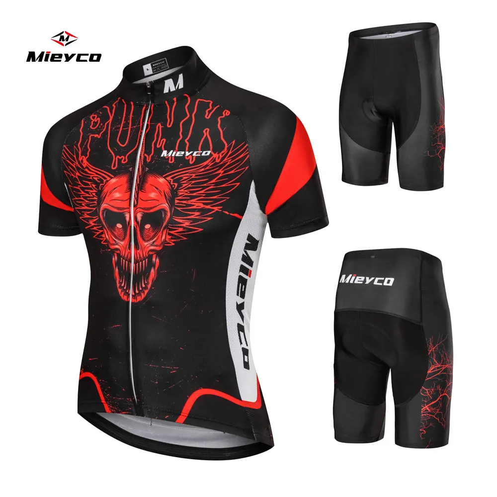 

Mieyco Summer Men Cycling Jersey Short Sleeve Set Breathable bib shorts Bicycle Clothes Gel Pad Clothing maillot ciclismo