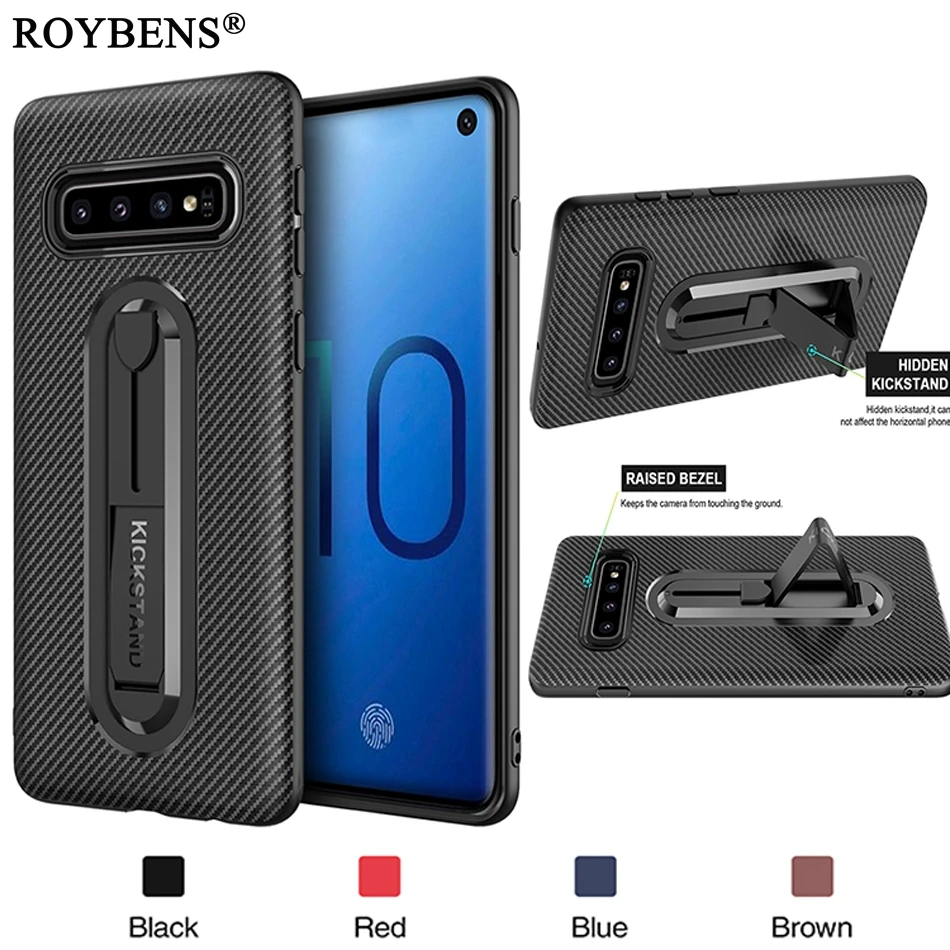 Держатель чехол для телефона samsung Galaxy S10 S9 S8 плюс S10E мягкая ТПУ подставка полное