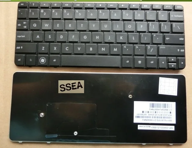  SSEA Hot sale New US Keyboard For HP mini 210-2000 Mini 110-3748tu 110-3751 HSTNN-F05C laptop Free 