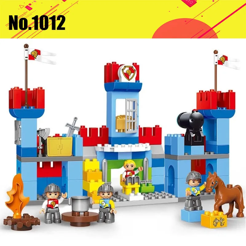 

138pcs Big Size Diy Compatible With Legoing Duploe Pirate War Building Blocks Bricks Baby Toys For Children Kids Christmas Gifts