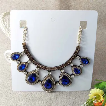 

18*18cm 1000pcs Customize size and Logo made jewelry card, 300gsm cardboard high quality necklace display card customized logo