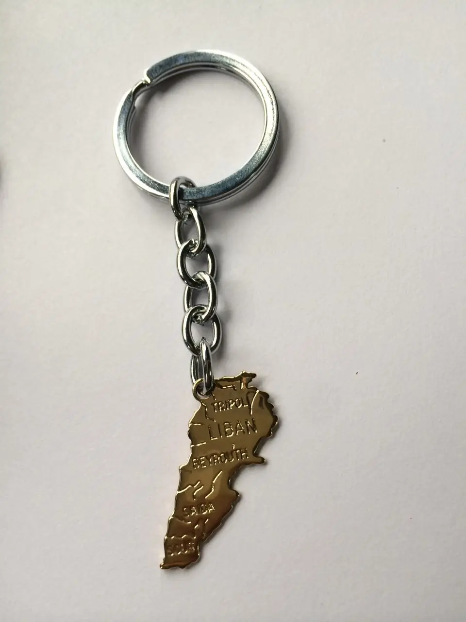 Золотой цвет Liban maps ожерелье с подвеской для женщин и мужчин ювелирные изделия Lebanon lebanan кулон карта 3,2 см на 1,5 см цепь 45 см 60 см# J0560 - Окраска металла: Key Chain