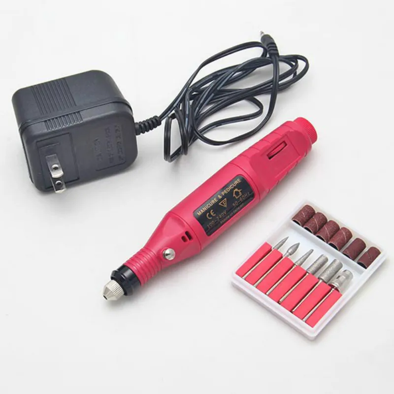 

1set Power Professional Electric Manicure Machine Pen Pedicure Nail File Nail Tools 6 bits Drill Nail Drill Machine