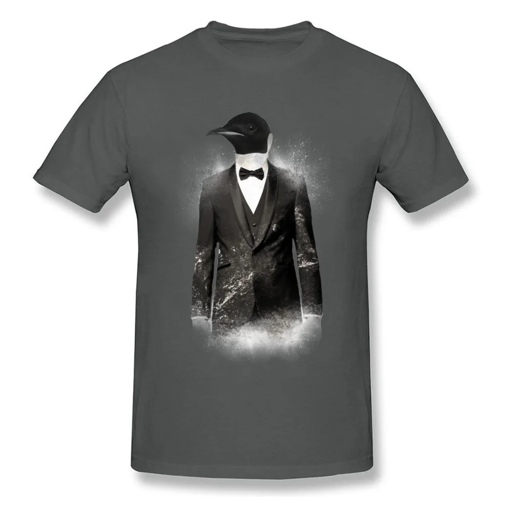 Printed On Blizzard Penguin Hip hop Short Sleeve ostern Day Tops Tees Funky Round Collar Pure Cotton Tops T Shirt Mens T Shirt Blizzard Penguin carbon