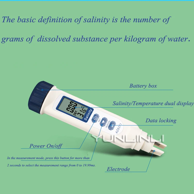 Электронный Соленость метр пищевая соль метр кухня рассола Высокоточный культуры морской соли измерительный инструмент AZ8371