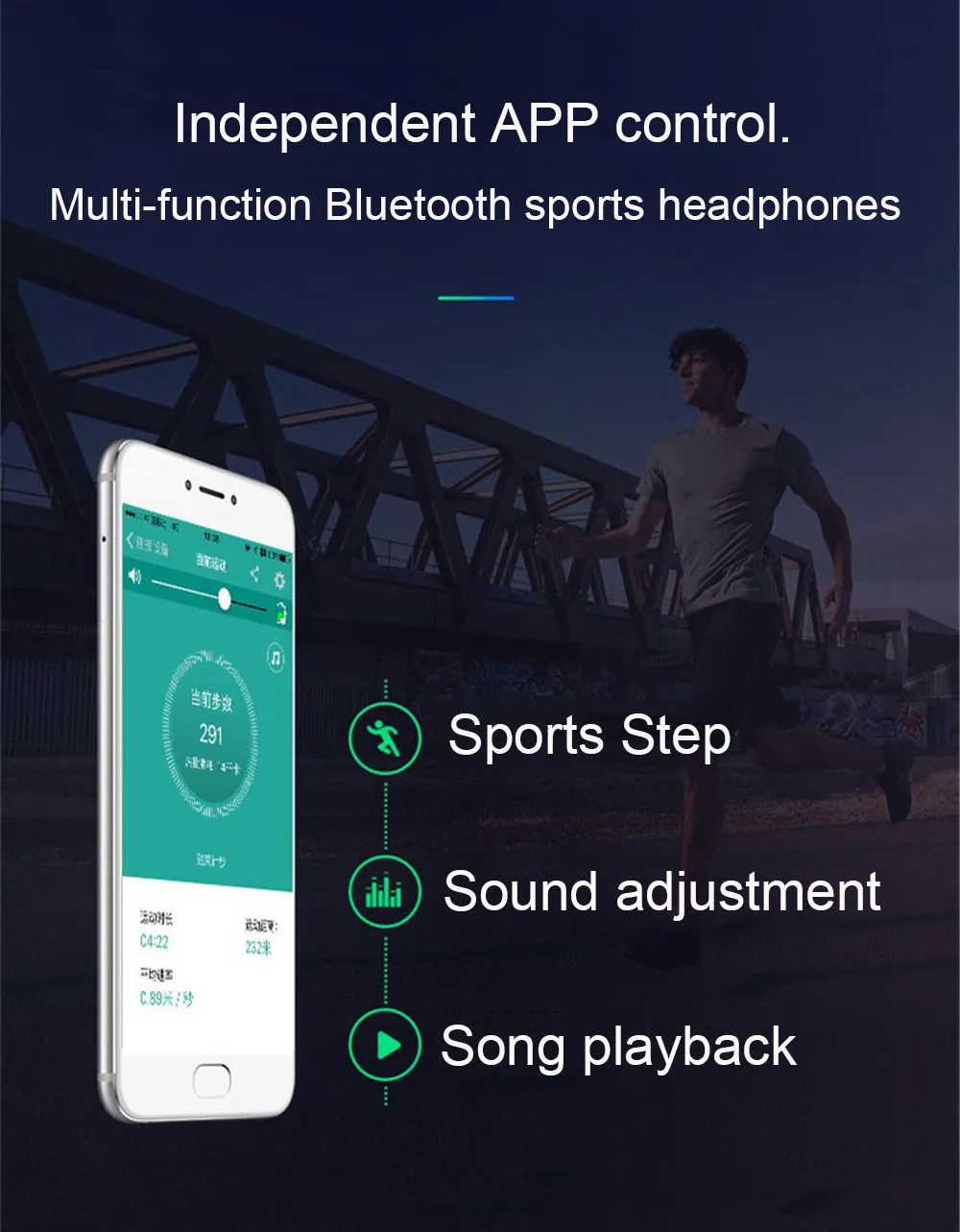 Askmeer 8GB Mp3 Music Player Headsets+Wireless Bluetooth Sport Earphone  Sweatproof Earbuds Headset with Microphone Handsfree Call (11)