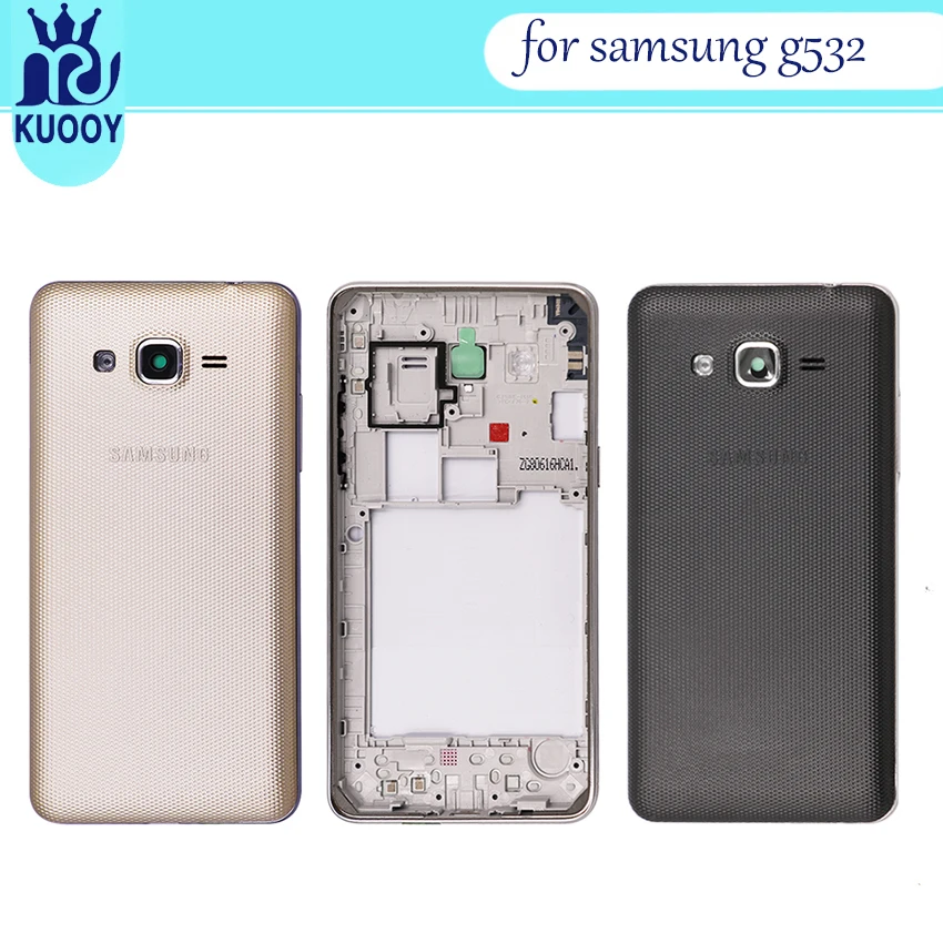 

new G532 Rear Housing case For Samsung Galaxy J2 Prime G532 G532F Mid Bezel Middle Frame + Battery back Cover battery door