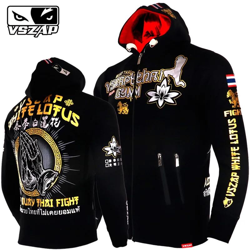 VSZAP теплая зимняя толстовка спортивный костюм Боевая футболка MMA тренажерный зал