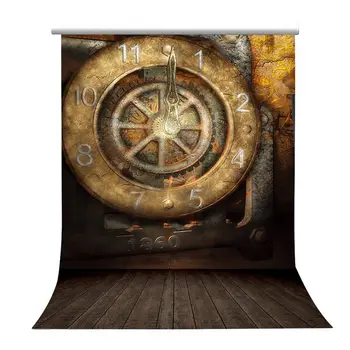 

3x5ft Steampunk Style Corrosion Of The Clock Photography Backdrops Old Clock Wall Photography Backgrounds Photo Studio Prop Ba