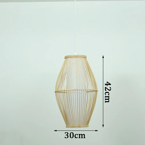 Современный китайский стиль бамбуковые плетеные подвесные светильники японский Ресторан Декор кафе E27 деревянные подвесные лампы освещение - Цвет корпуса: I