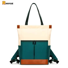 Нейлоновый водонепроницаемый 15,6 рюкзак для ноутбука женская большая вместительность Дамская ручная двойная сумка на плечо женский рюкзак ранец дорожная сумка