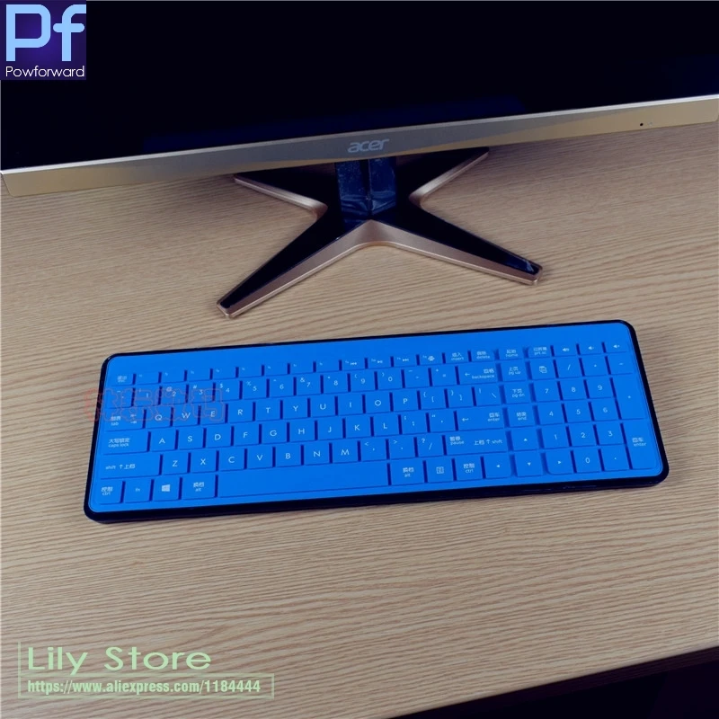 for Hp Compaq Acer Pr1101U Desktop Pc Keyboard Covers Waterproof Dustproof Clear Keyboard Cover Protector Skin-Green 