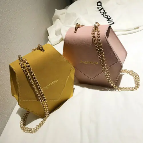

Women Letter Solid Color Bag Leather Handbags Chain Shoulder Pack Bag Small Crossbody Bags For Ladies Messenger Bags Fashion
