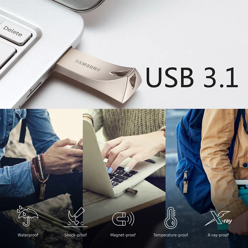 USB флеш накопитель SAMSUNG BAR Plus металлический 256/128/64/32/3 1 ГБ|USB флэш-накопители| |