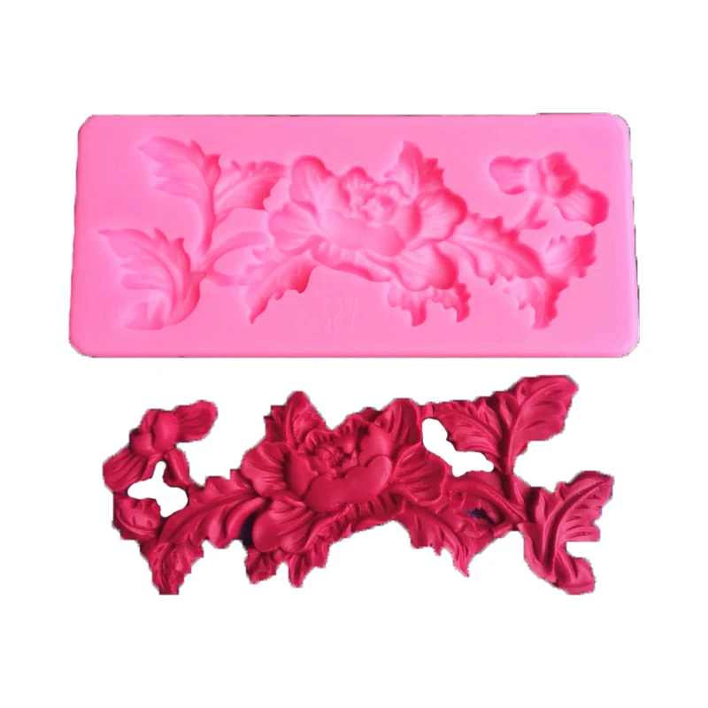 

3D Flower Pattern Vine Lace Style Silicone Cake Mold Chocolate Candy Mould Fondant Cake Decorating Baking Tools Pastry FM1030