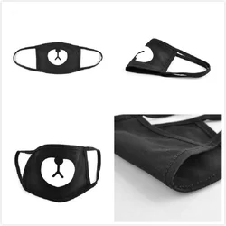 Cotton Dustproof Mouth Face Mask Unisex Korean Style Kpop Black Bear Cycling Anti-Dust Cotton face Protective Cover Masks Cotton Dustproof Mouth Face Mask Unisex Korean Style Kpop Black Bear Cycling Anti-Dust Cotton face Protective Cover Masks