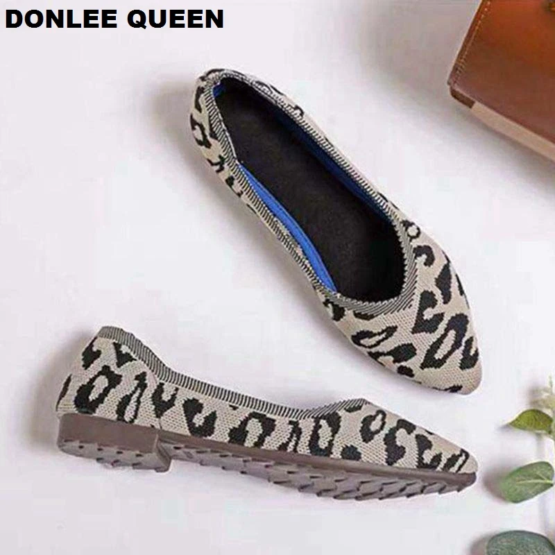 DONLEE QUEEN/ г.; модная женская обувь с леопардовым принтом; балетки на плоской подошве без застежки; удобные лоферы; мокасины; повседневная женская обувь; sapato feminino; Новинка