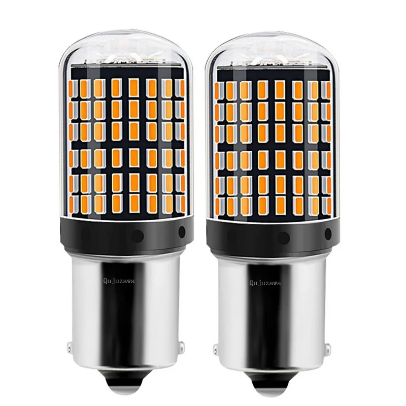 2 шт. 1156 P21W BA15S PY21W BAU15S LED Canbus 3014 S25 безошибочные поворотные огни автомобиля 12 В DC без