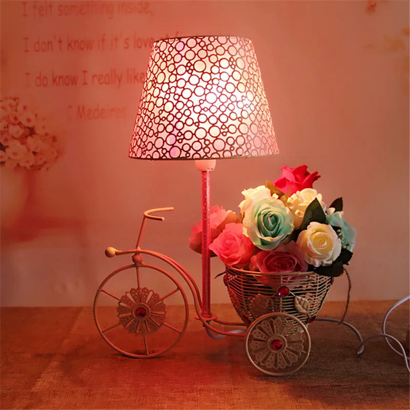  Table Lamp Nostalgic Retro Iron Art Plug-in Small Table Lamp Household Decoration Night Lamp Tricyc - 4000594752067