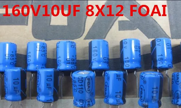 10 шт./лот 160V10UF 8X12 FOAI электролитический конденсатор 85 градусов |