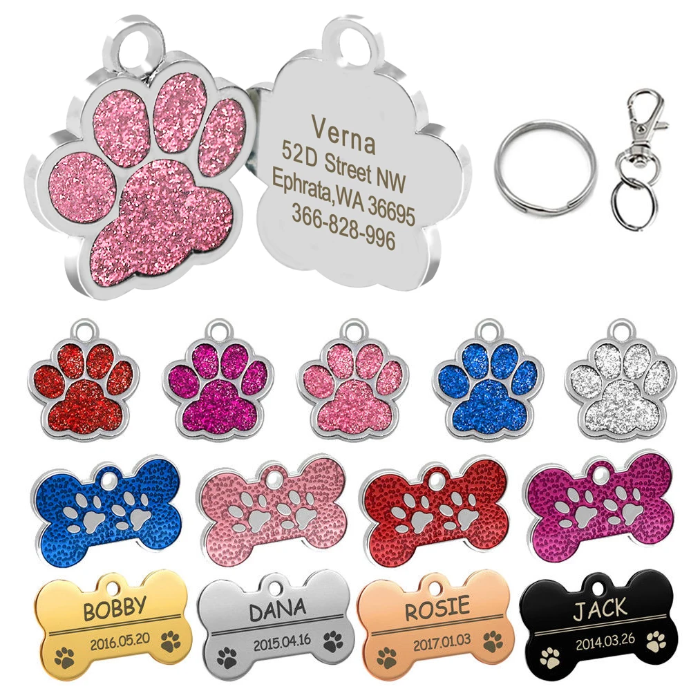 Etiquettes Personnalisees Pour Chiens Chat Chiot Identification D Animaux Nom Collier Pendentif Accessoires Pour Animaux De Compagnie Avec Os Patte Paillettes Aliexpress Etiquettes Personnalisees Pour Chiens Chat Chiot Identification D Animaux Nom Collier Pendentif Accessoires Pour Animaux De Compagnie Avec Os Patte Paillettes Aliexpress