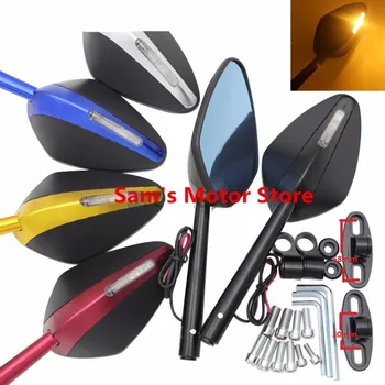 

CBR600RR F5 CBR1000RR CBR929/954RR 8mm and 10mm CNC motorcycle side rearview mirrors with LED lights