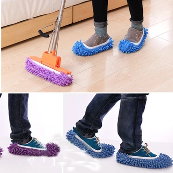 

EXPfoot Multifunctional Chenille Lazy Mopping Shoe Cover Clean Mops Fashion Shoes Cover Housewear & Furnishings 10pair/lot